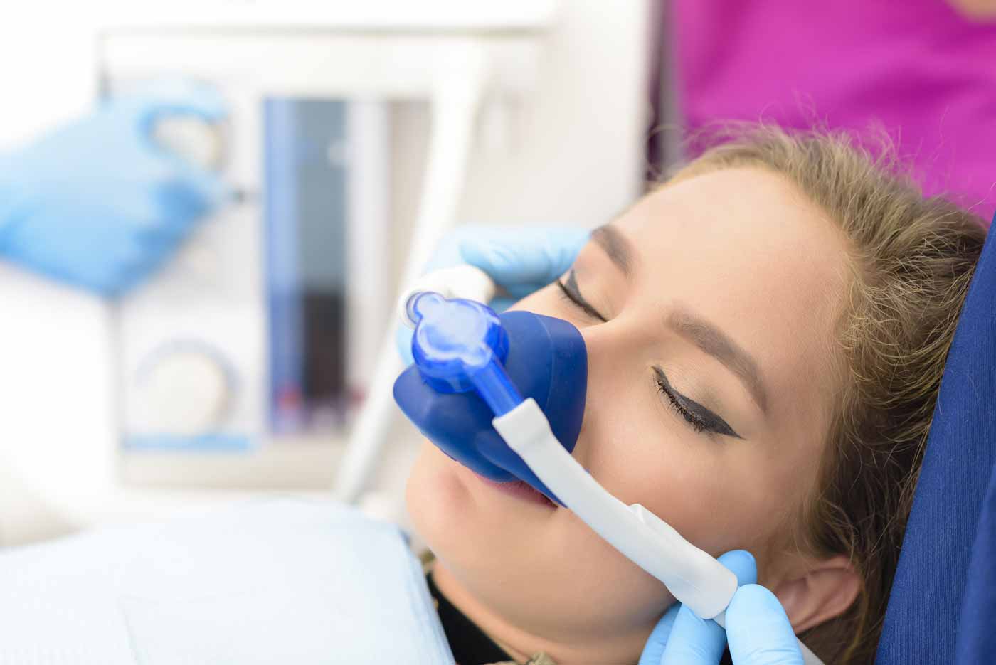 a dental patient relaxing with sedation dentistry
